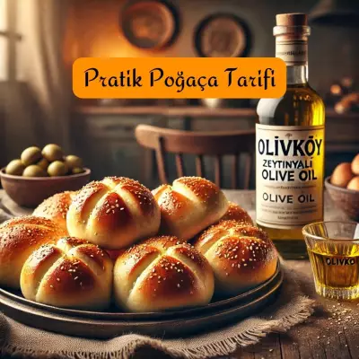 Pratik Zeytinyağlı Poğaça Tarifi
